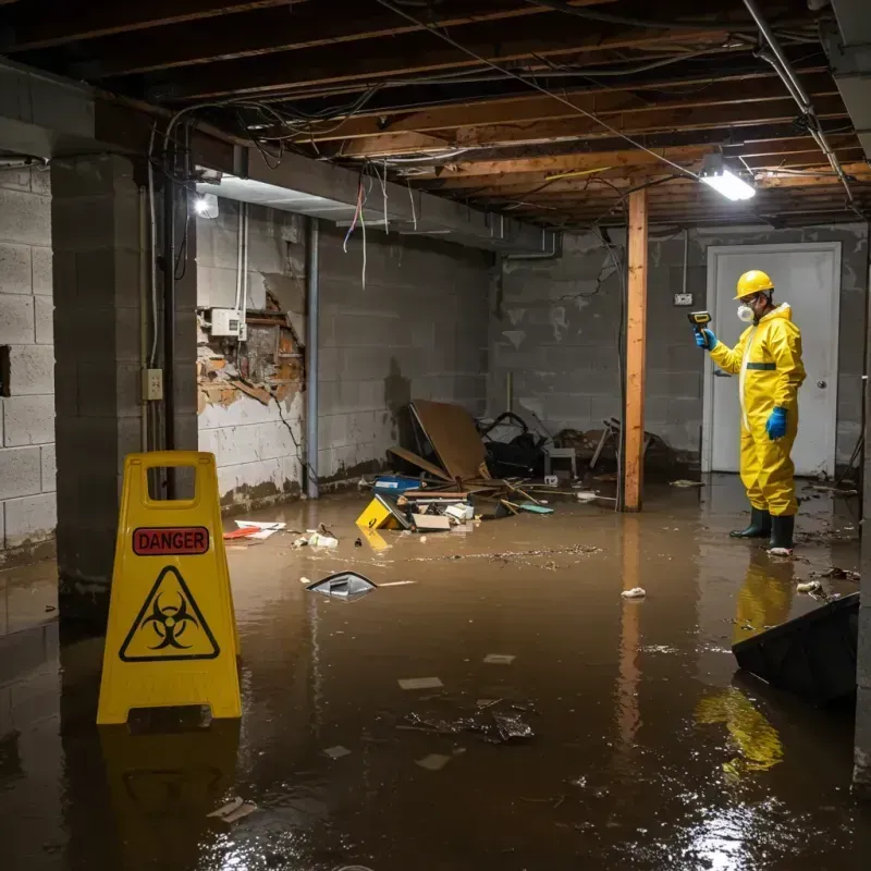 Flooded Basement Electrical Hazard in Huntington Bay, NY Property